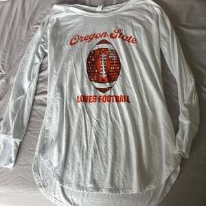 District Perfect Tri Oregon State Loves Football Women's Long Sleeve T-Shirt XL